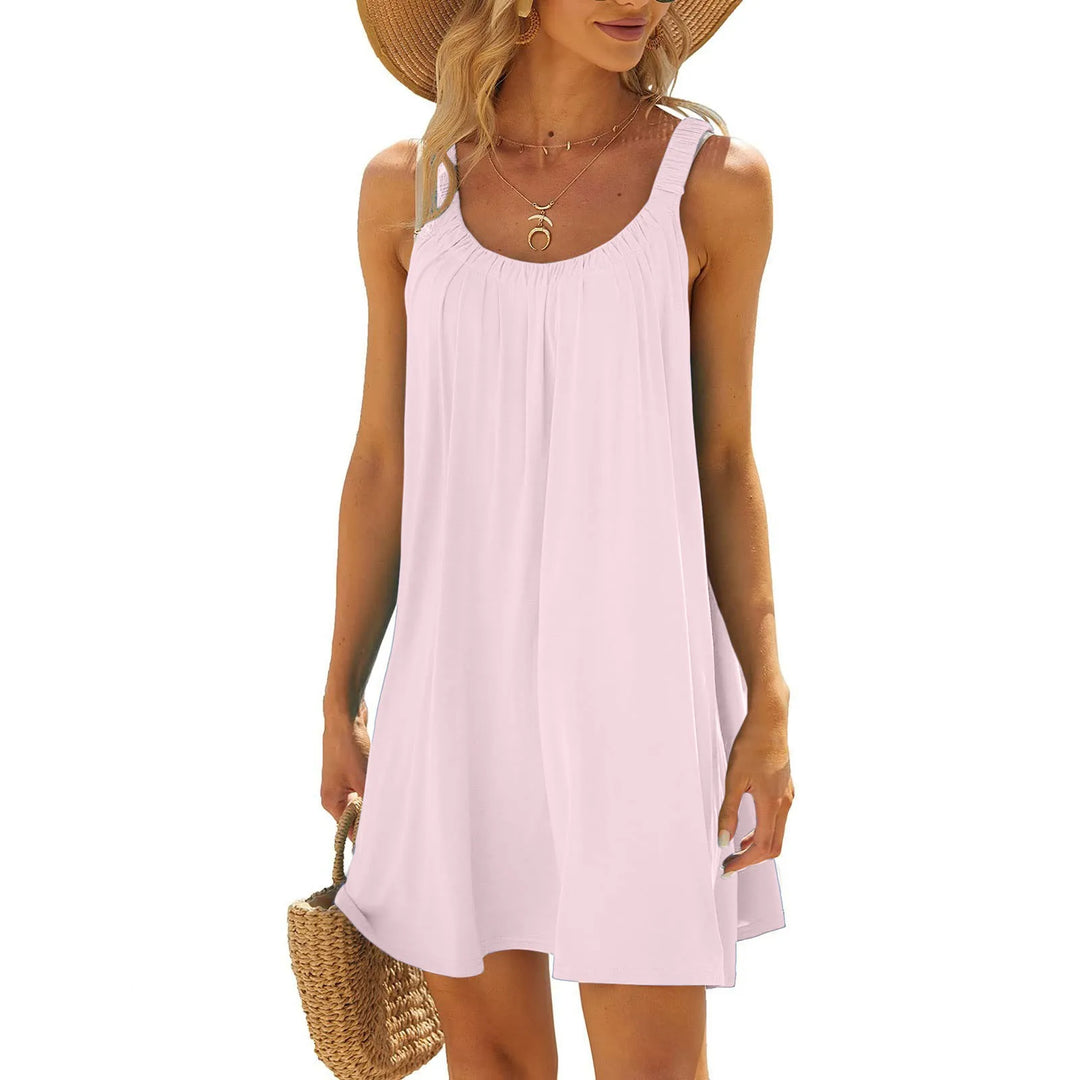 Levoire | Robe Mini Sans Manche Élégante Rosa