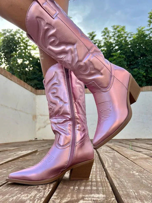 Levoire | Bottes Au Style Cowboy Classique Rosa