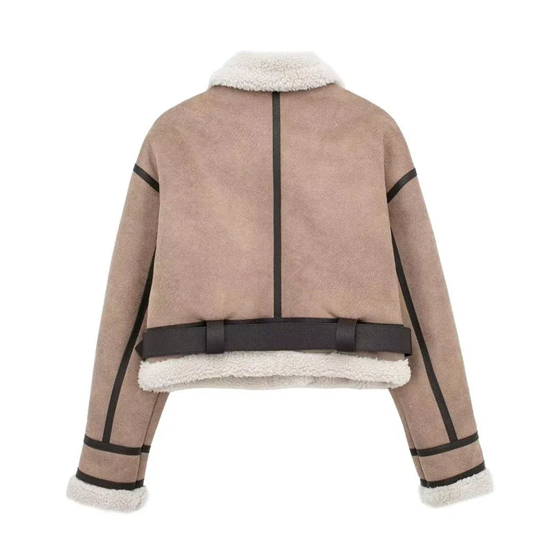 Levoire | Veste à manches longues en polaire doublée avec ceinture et zip