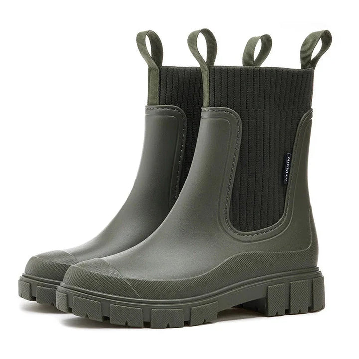 Levoire | Bottes Chaudes Et Élégantes Arc-En-Ciel Vert