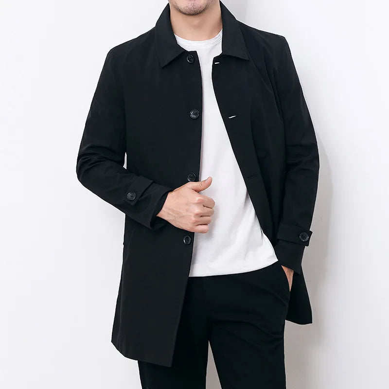 Levoire | Premium Décontracté Long Manteau De Transition Pour Hommes