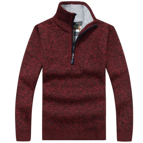 Levoire | Pull en laine à col zippé à manches longues