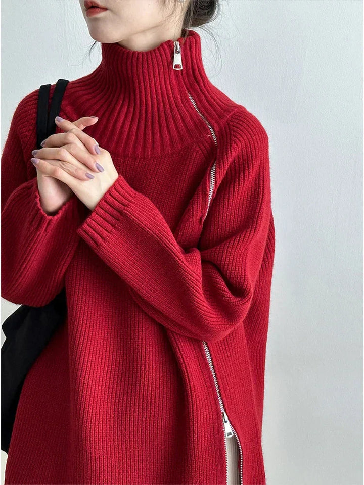 Levoire | Pull Rétro Rayé Classique Rot