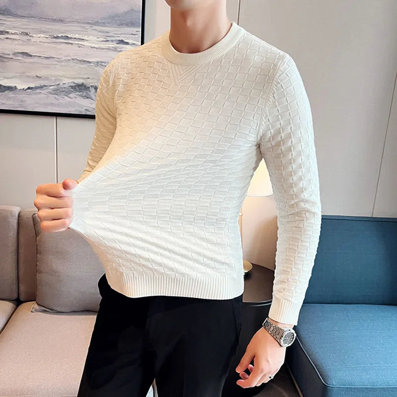 Levoire | Pull Élégant Pour Homme Avec Un Motif À Carreaux Marqué