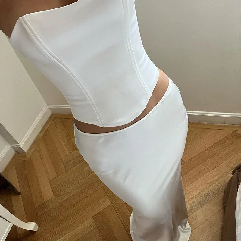 Levoire | Top Court Style Corset & Ensemble Jupe Longue