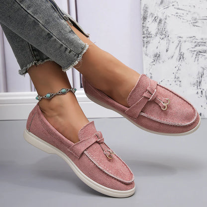 Levoire | Chaussons En Cuir Pour Femmes Pour L'Automne Et Le Printemps Rosa
