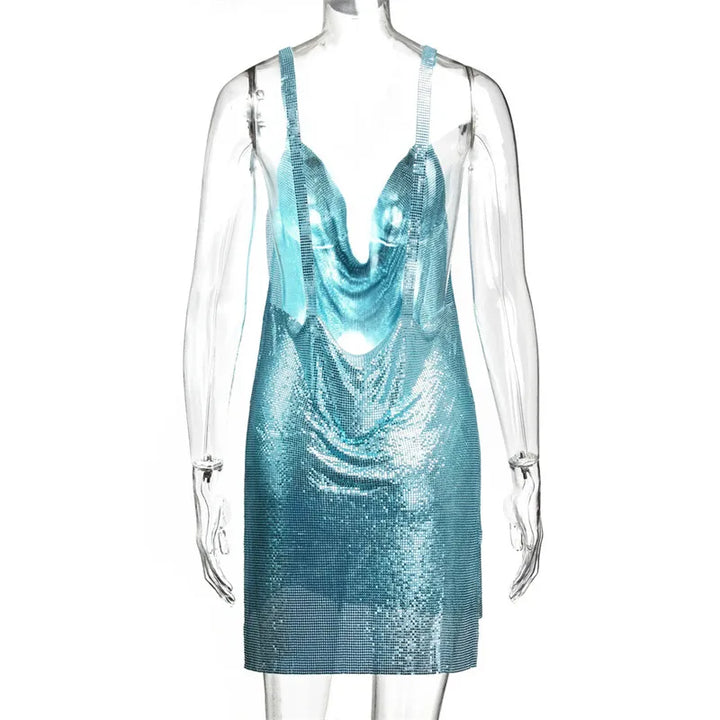 Levoire | Chaîne Métallique Halterneck Mini Robe Sans Métal