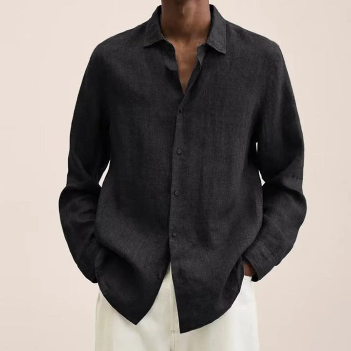 Levoire | Chemise En Coton Leger Confortable Hommes Noir