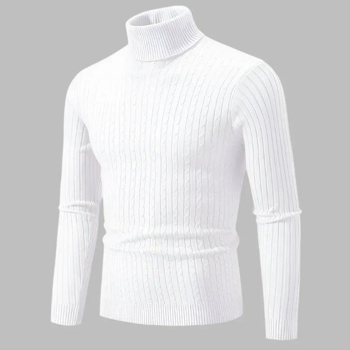 Levoire | Pull En Tricot Pour Homme À Motif Torsadé Blanc