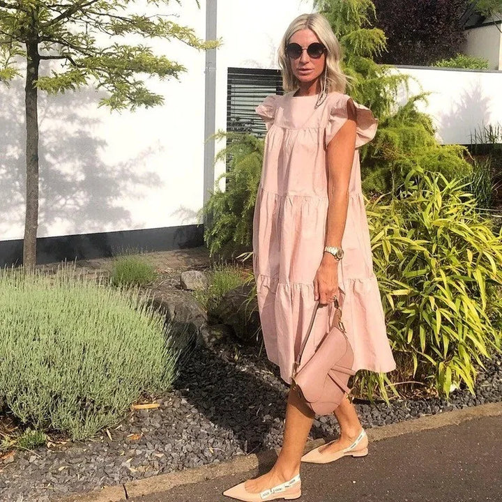 Levoire | Robe Midi Imprimée Enchanteur Rose clair