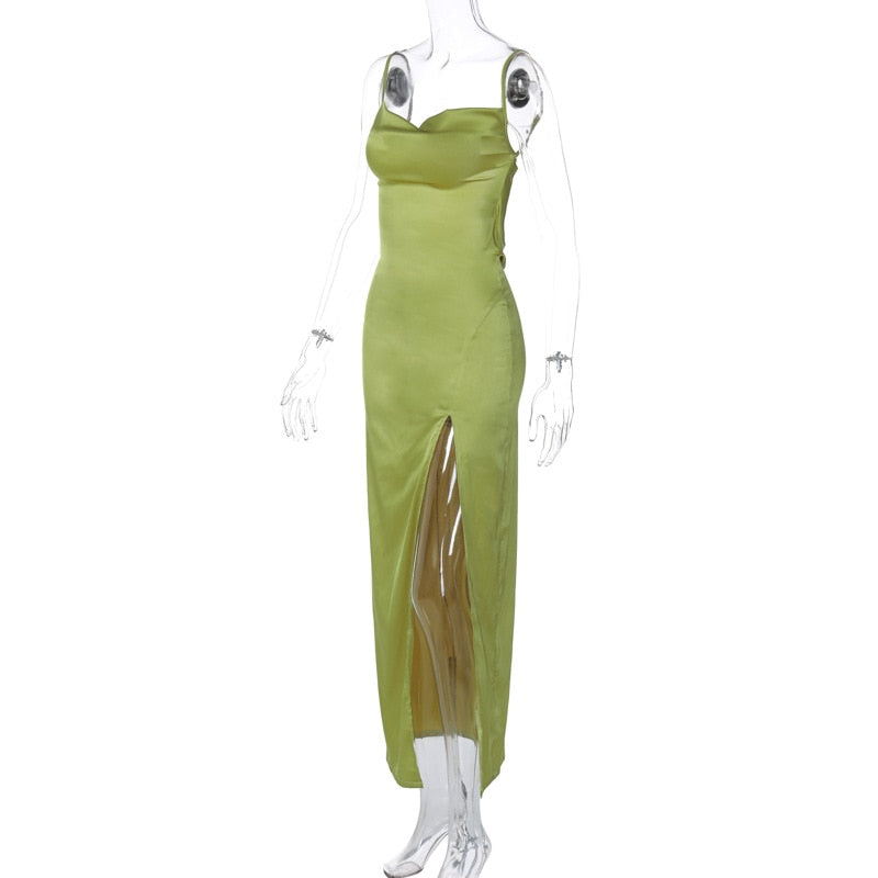 Levoire | Robe Longue Slim Sans Manches À Dos Nu