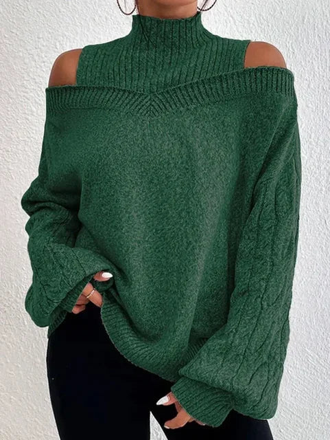 Levoire | Classique Confortable Haut de Col Pull Vert