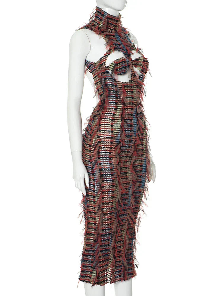 Levoire | Robe Longue Tricotée Colorée Trollhaug