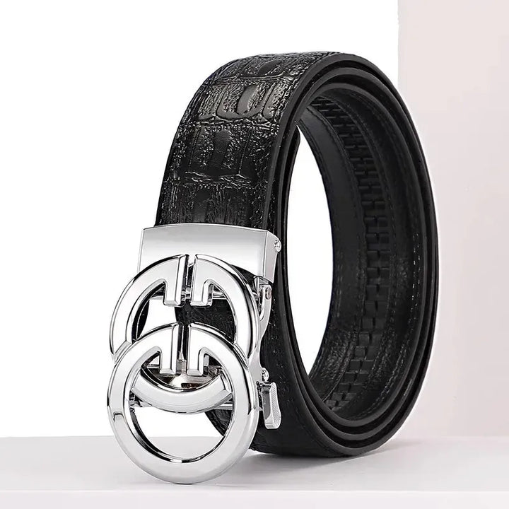 Levoire | Ceinture En Cuir Pour Homme GG GZW Argent 120cm