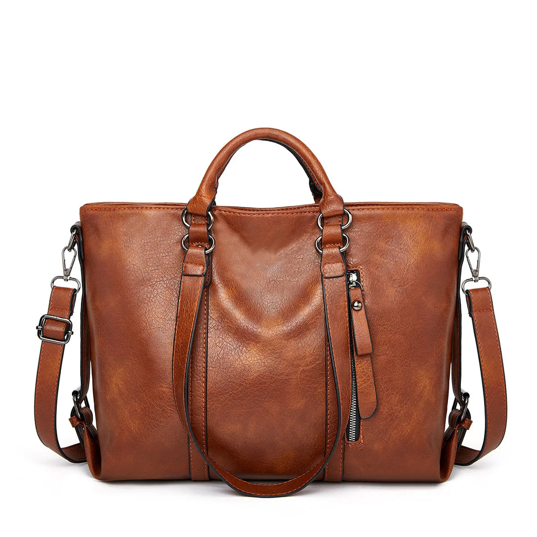 Levoire | Sac À Bandoulière En Cuir De Grande Capacité Marron