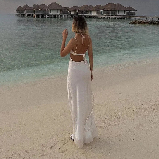 Levoire | Sans Manches Hult Décolleté Maxi Robe