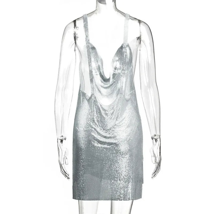 Levoire | Chaîne Métallique Halterneck Mini Robe Sans Métal