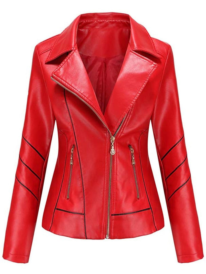 Levoire | Veste En Simili Cuir Élégante Pour Femmes Rot