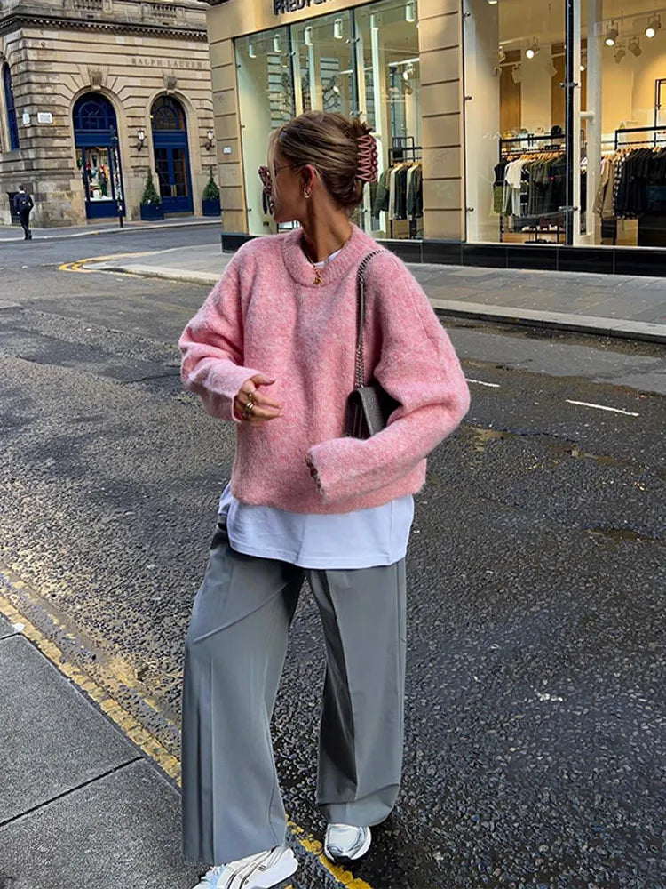 Levoire | Pull À Col Rond En Look Cachemire Pour Femmes