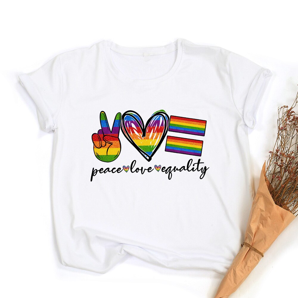 Levoire | Love Equality T-Shirt Graphique Arc-En-Ciel Lgbt Fierté Rétro Été Conception 3