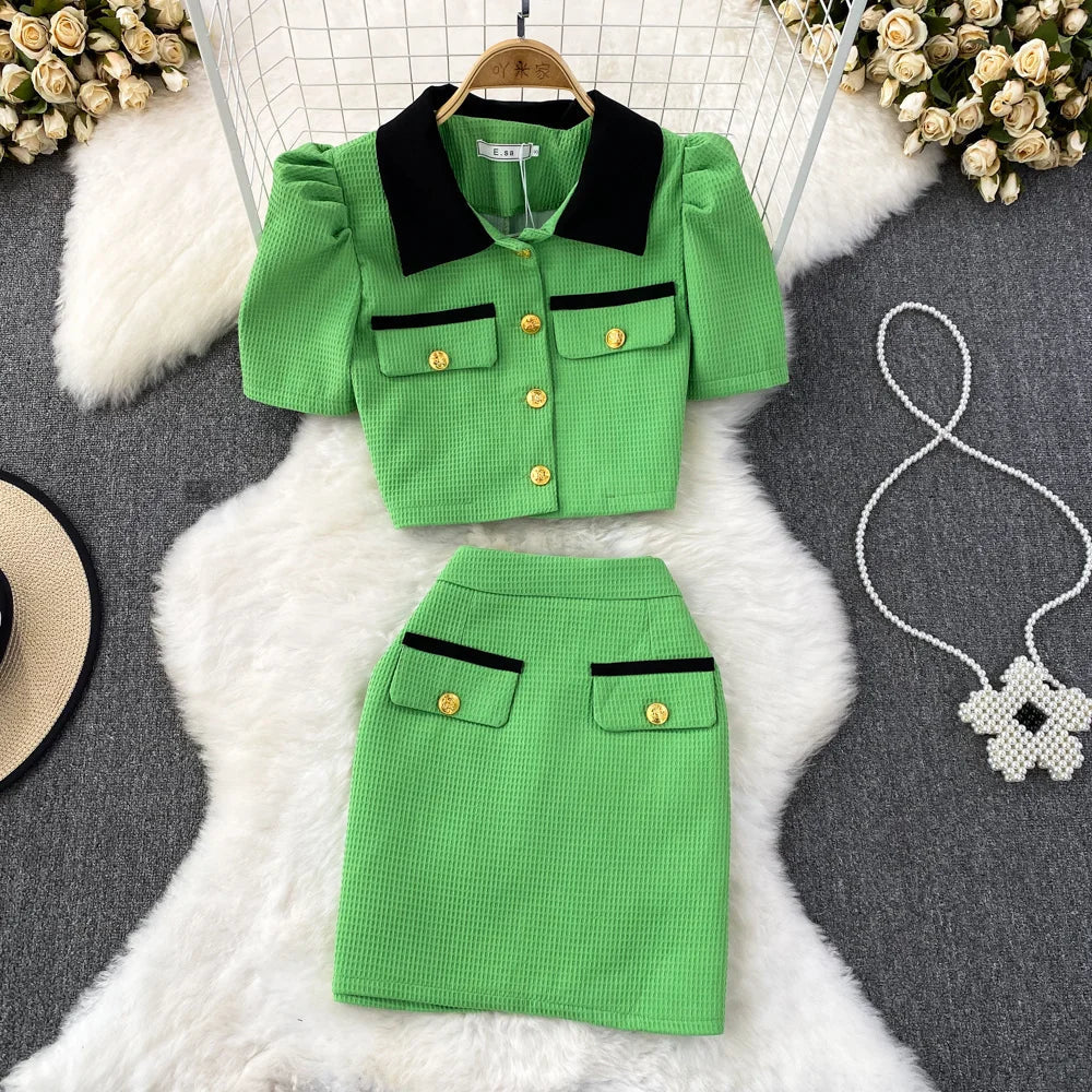 Levoire | Robe À Manches Bouffantes vert