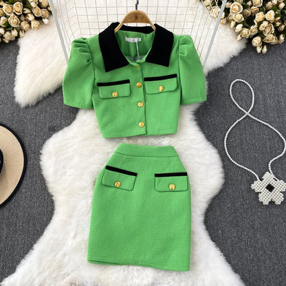 Levoire | Robe À Manches Bouffantes vert