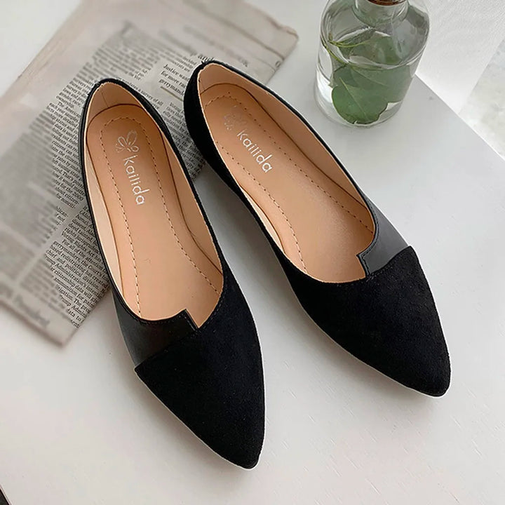 Levoire | Slip On Respirant Femmes Appartement Ballet Chaussures Noir