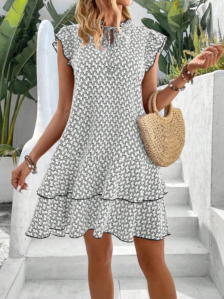 Levoire | Robe Femme Avec Un Ourlet Froncé Double Et Une Coque À Lien