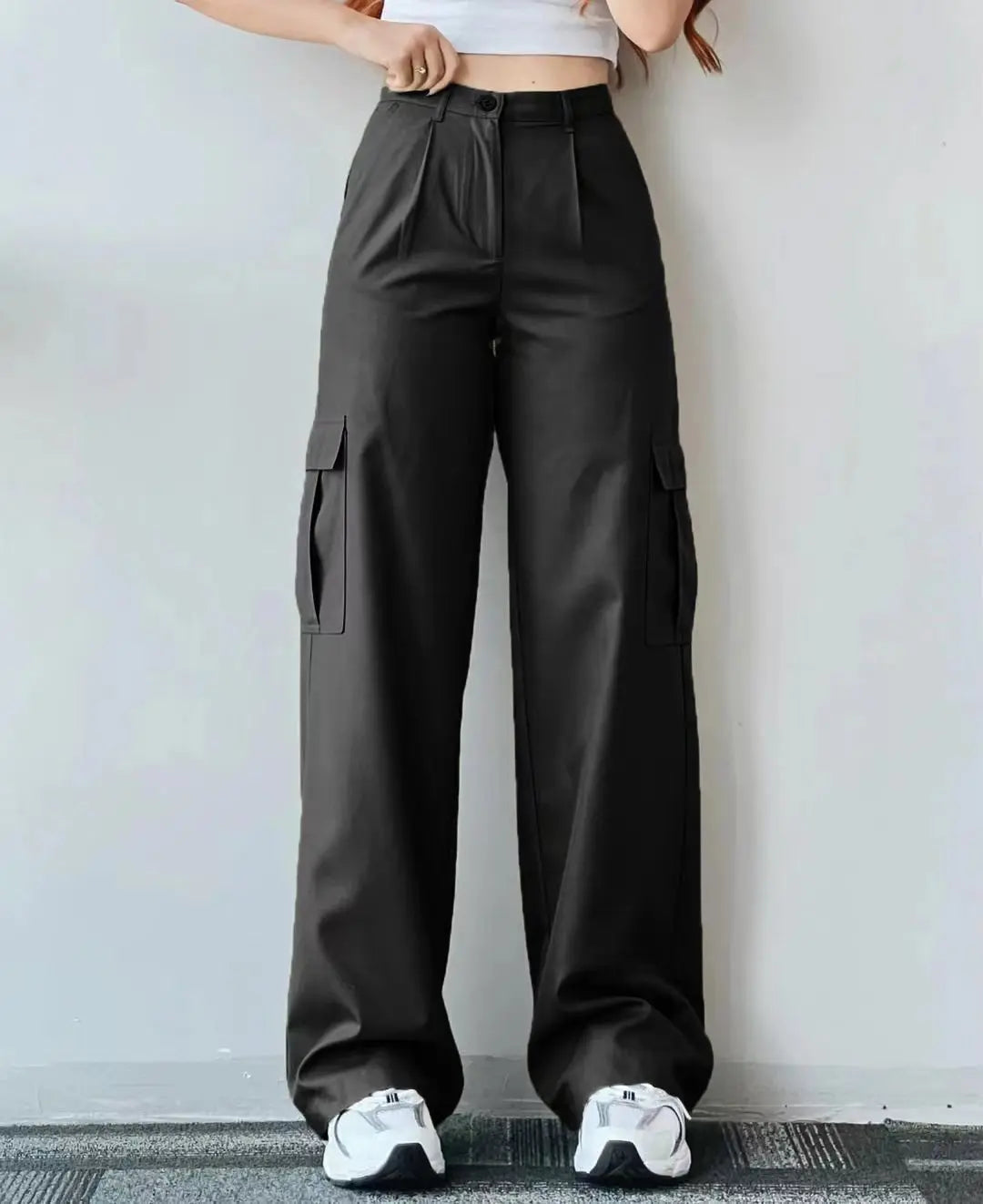 Levoire | Pantalons Cargo Avec Poches 3D Pour Femmes Noir
