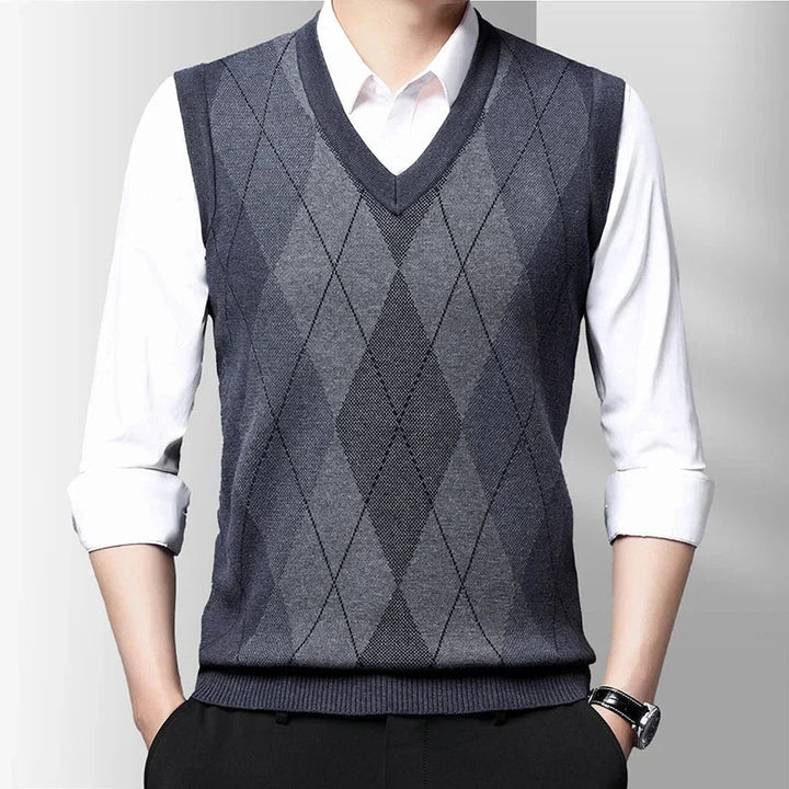 Levoire | Gilet En Maille Homme Pour L’Automne Et L’Hiver Gris clair