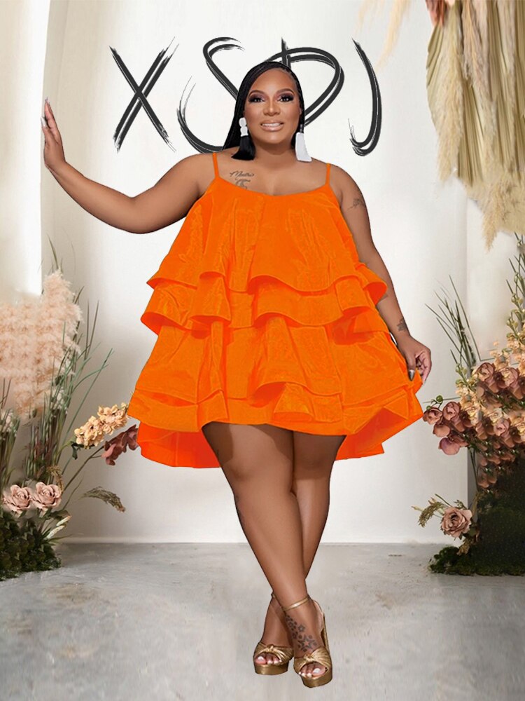 Levoire | Satin Créé Ridé Robe Mini Grande Taille