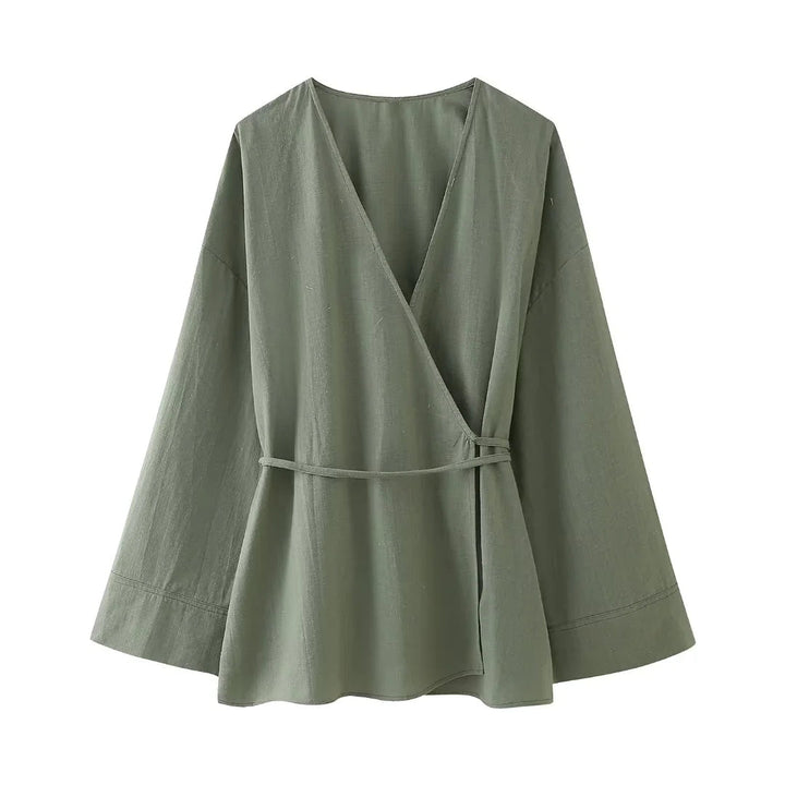 Levoire | Blouse Élégante À Manches Longues Olive