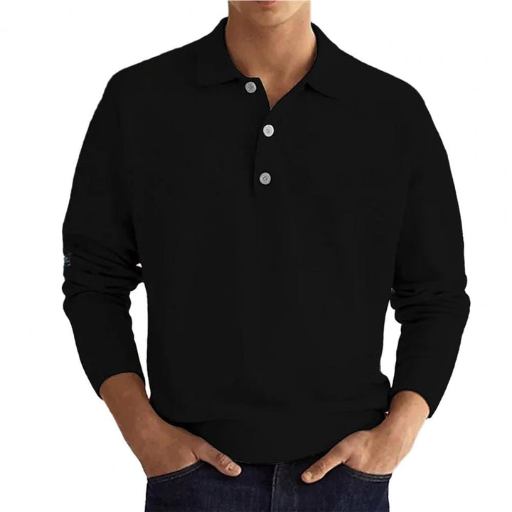 Levoire | Polo Shirt À Manches Longues Élégance Et Confort Maximaux Noir