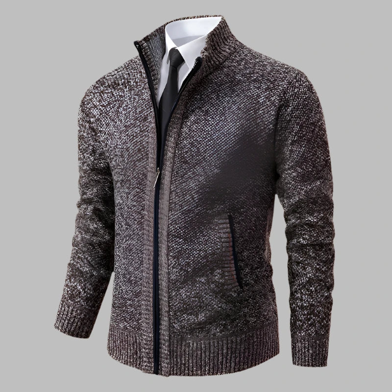 Levoire | Modern Chaud Gilet Pour Hommes Avec Fermeture Éclair Café