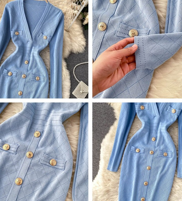Levoire | Robe Portefeuille Tricotée Bureau
