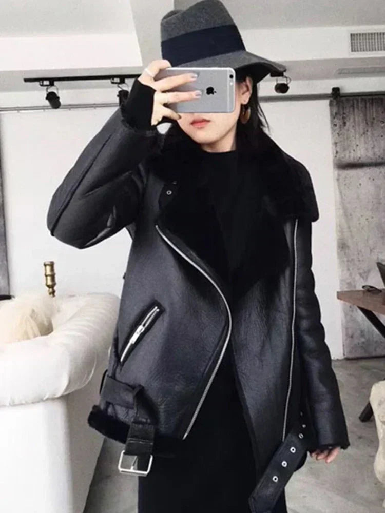 Levoire | Veste chaude en similicuir