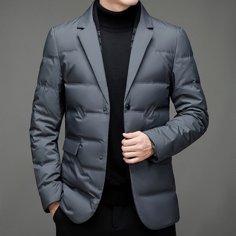 Levoire | Blazer Double Tendance Pour Hommes Bleu