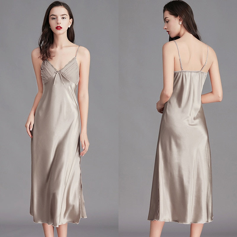 Levoire | Lingerie De Nuit Avec Bretelles Midi Beige