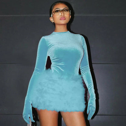 Levoire | Velours Manches Longues Gants Simples