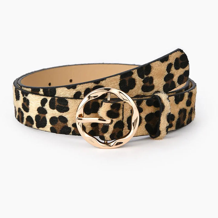 Levoire | Ceinture Femme Moderne Élégante Avec Boucle Dorée Braun 105CM