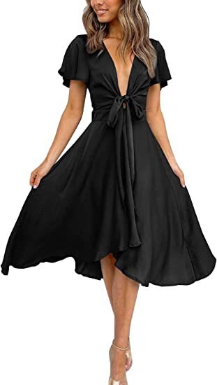 Levoire | Robe de satin de luxe Noir