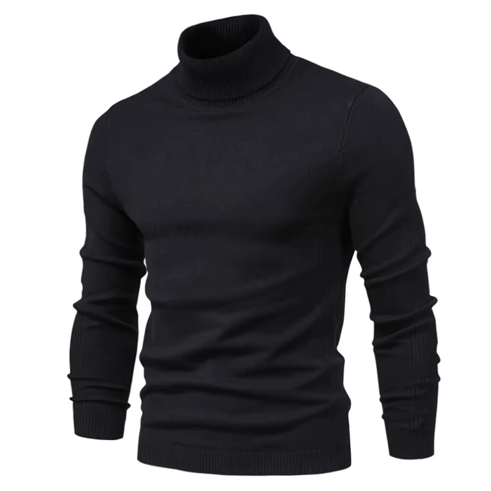 Levoire | Pull à col roulé en cachemire luxueux Noir