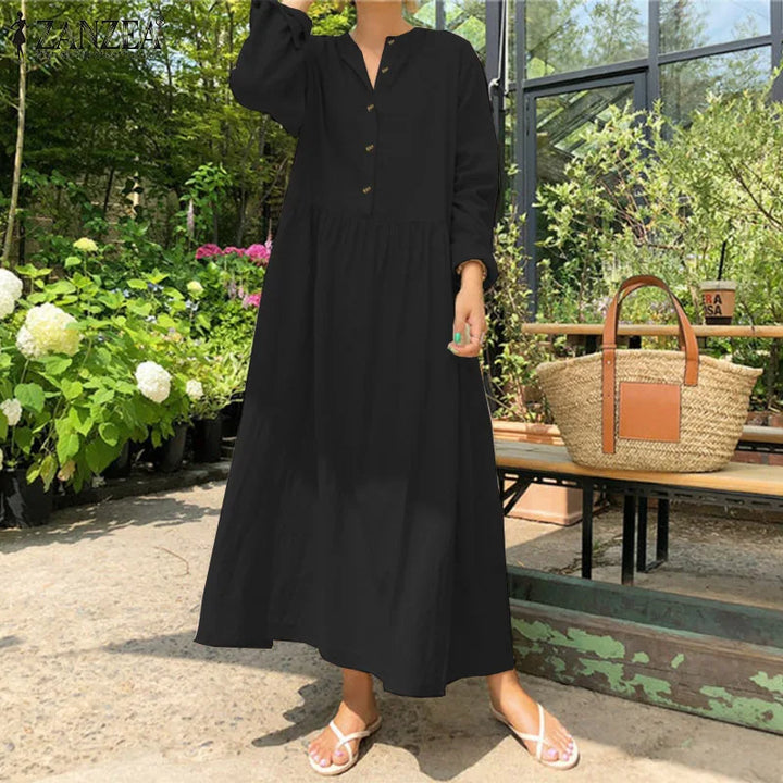 Levoire | Robe Chemise Élégante Avec Une Coupe Aérienne Noir