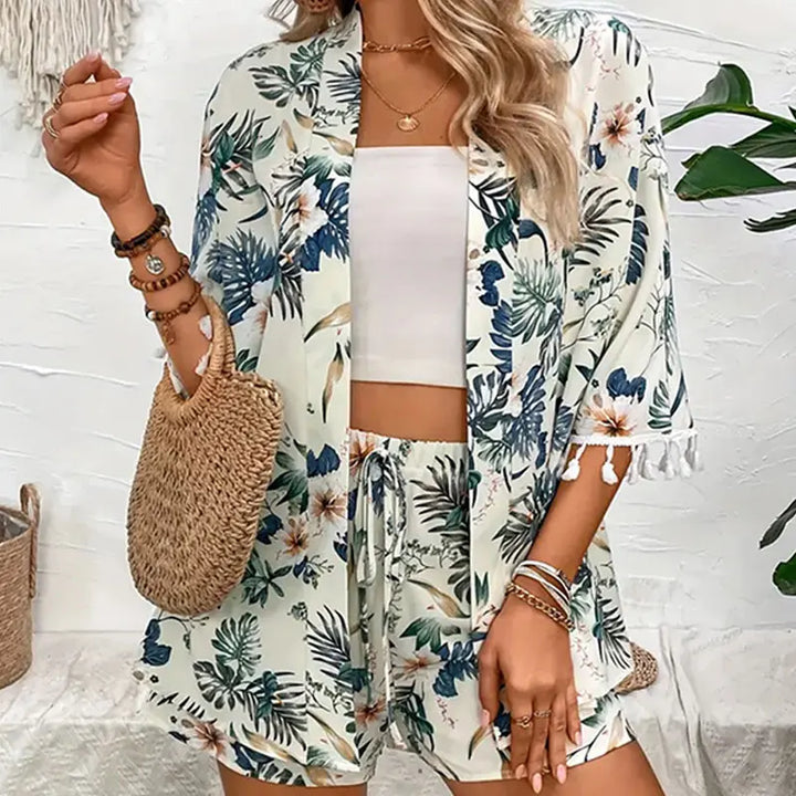 Levoire | Ensemble Floral Chic Deux Parties Pour Femmes