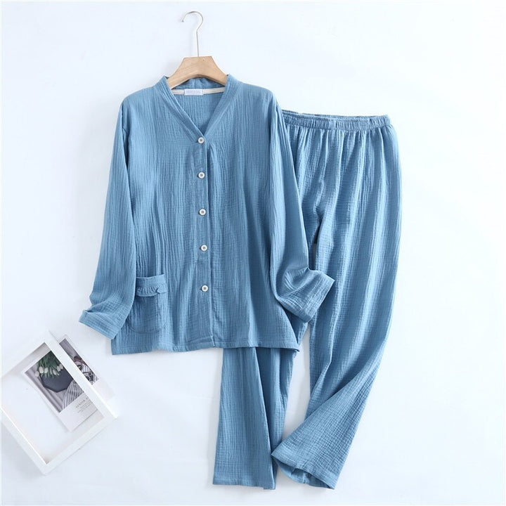 Levoire | Pyjama D'Été De Ursa Minor En Crêpe De Coton Bleu