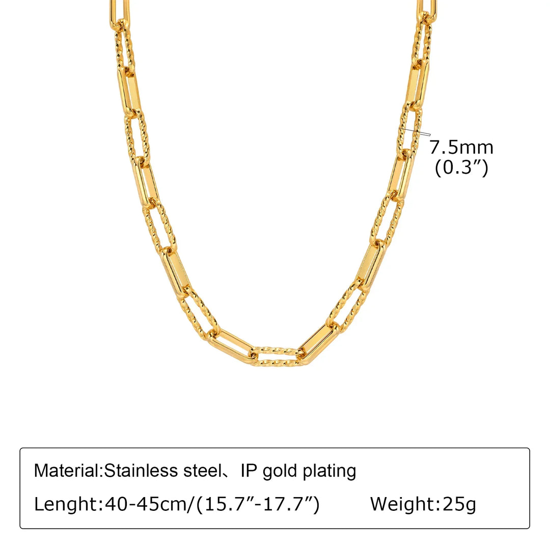 Levoire | Bracelet Maille Trombone Doré NC-1451G