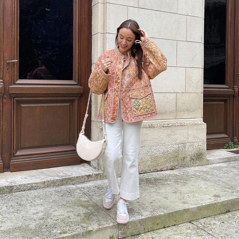 Levoire | Veste Élégante Avec Imprimé Et Sensation Douce Comme Le Cachemire Multicolore