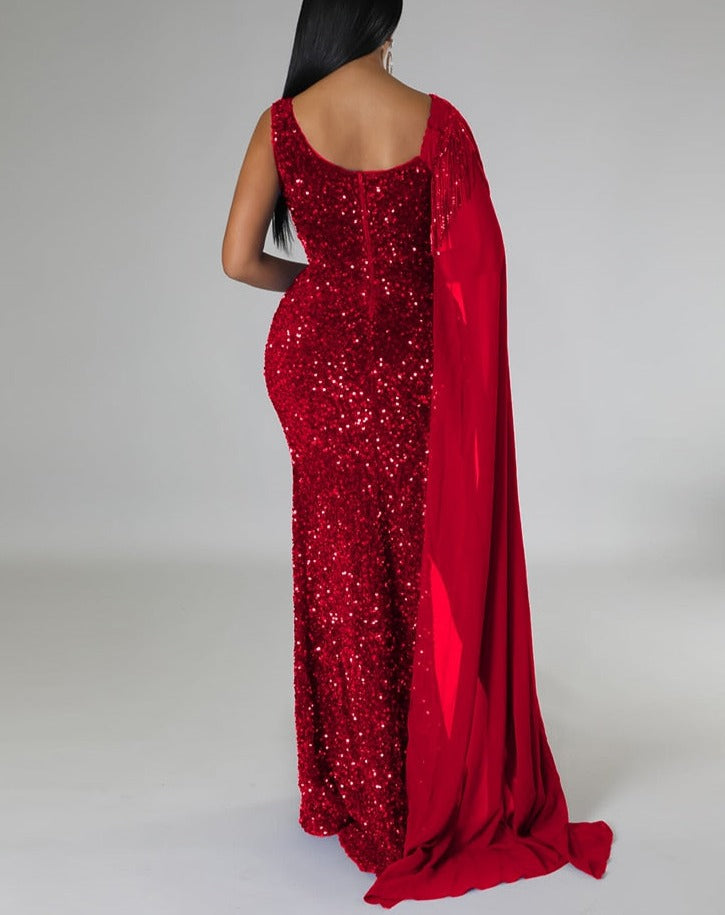 Levoire | Paillettes En Manche Kinne Groupe Flapper Maxi Robes