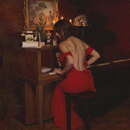 Levoire | Robe Maxi Décolleté Sans Épaule