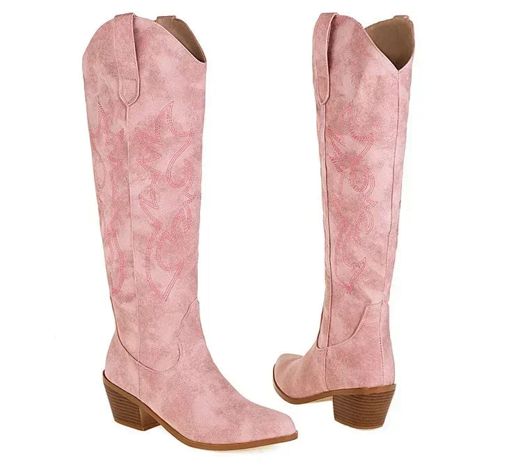 Levoire | Hauteurs De Mollet Bottes De Cowboy En Cuir Pour Femmes